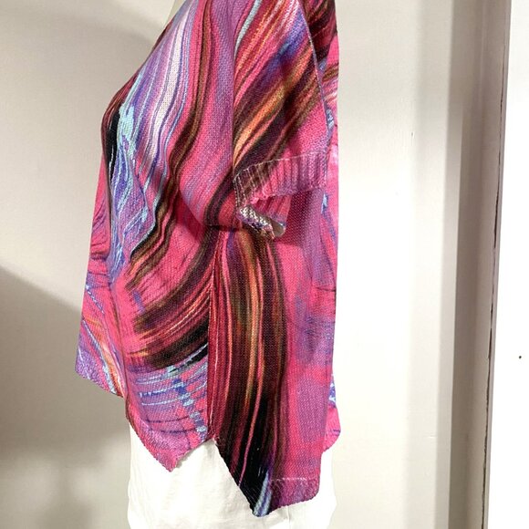 Beyond Capri Multicolored Abstract Top Made in Italy - Picture 3 of 8